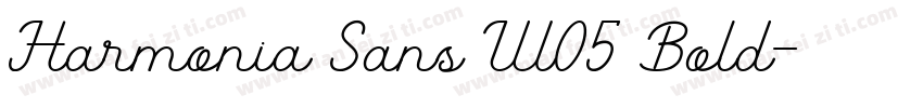Harmonia Sans W05 Bold字体转换